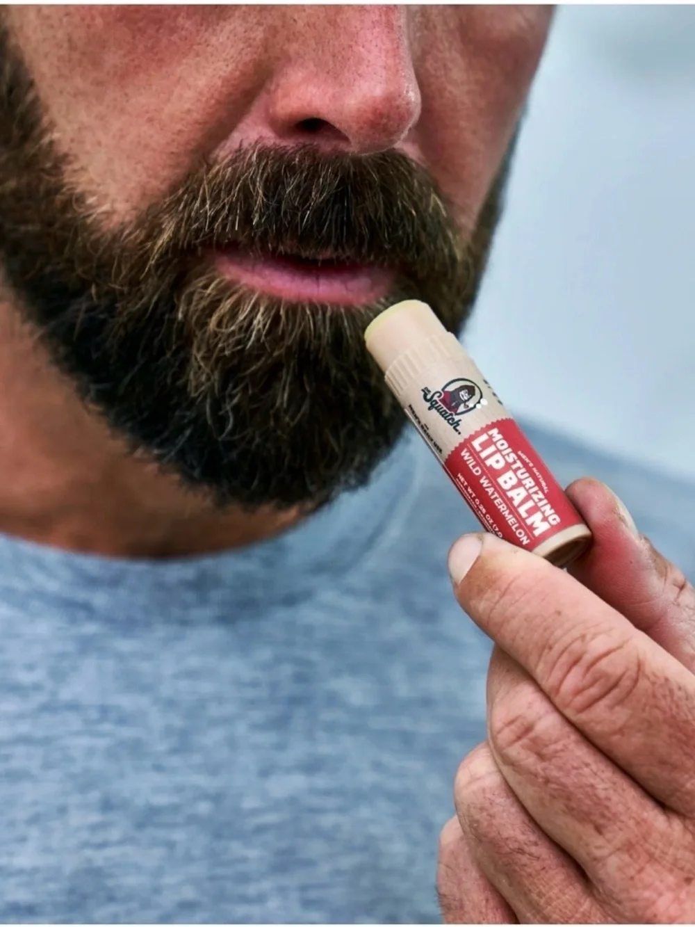 3 Dr. Squatch Wild Watermelon Moisturizing Natural Lip Balm for Men, 0.25 oz